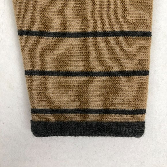 Halogen Women's Size XSP Merino Wool Blend Brown Grey Striped Cardigan Jacket - Picture 3 of 10